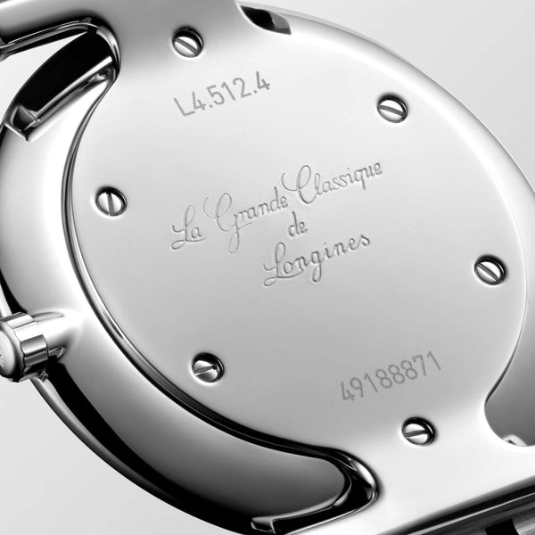 LONGINES 浪琴嘉嵐超薄鑽面藍色珍珠母貝石英腕錶 29mm L45124816