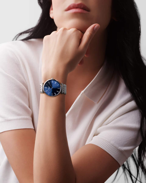 LONGINES 浪琴嘉嵐超薄羅馬刻度石英腕錶 38mm L48664946