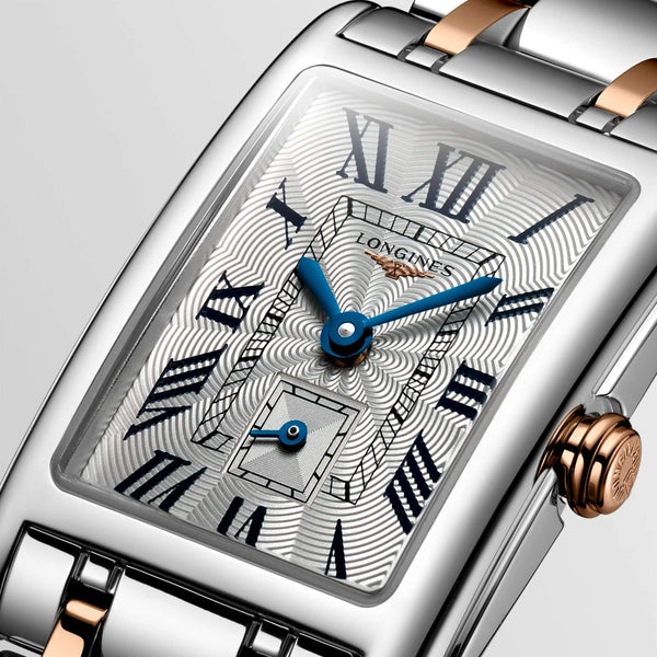 LONGINES 浪琴多情系列18k玫瑰金不銹鋼雙色優雅石英腕錶 20.80 X 32.00 mm L52555717 - 新萬國鐘錶