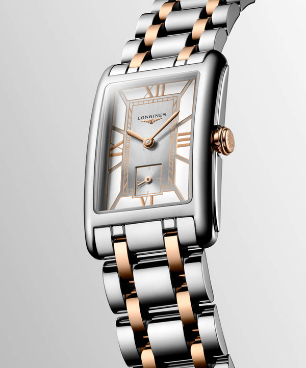 LONGINES 浪琴 DolceVita 多情系列18k玫瑰金不銹鋼雙色優雅石英腕錶  23.30 X 37.00 mm L55125757