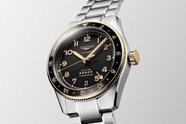 LONGINES 浪琴 Spirit Zulu Time 先行者系列世界時區18k半金腕錶 39mm L38025536