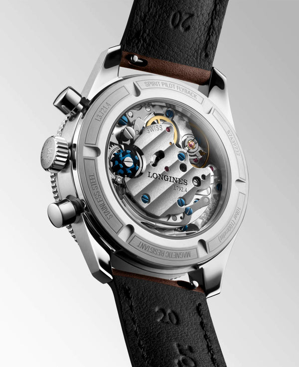 LONGINES 浪琴 Spirit Pilot 先行者系列 Flyback 飛返計時手上鏈機械錶 39mm L37214532