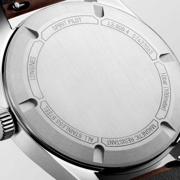 LONGINES 浪琴 Spirit Pilot 先行者系列不銹鋼機械飛行腕錶 39mm L38094532
