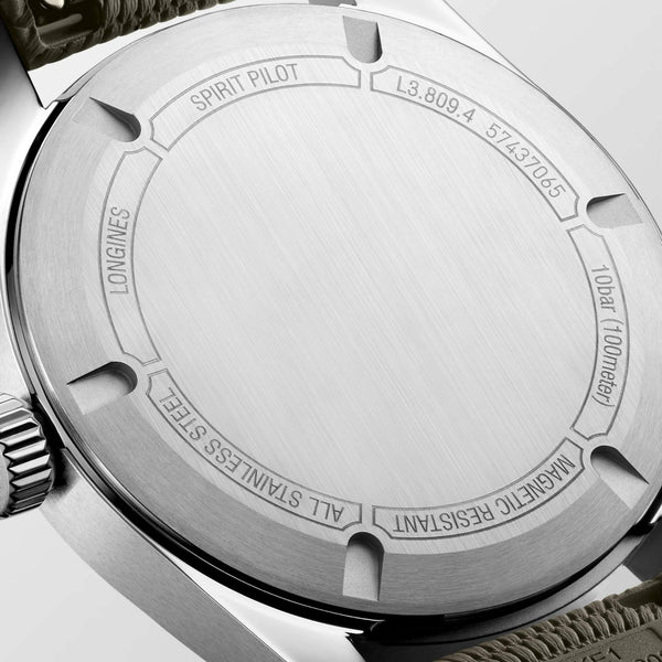 LONGINES 浪琴 Spirit Pilot 先行者系列不銹鋼機械飛行腕錶 39mm L38094539