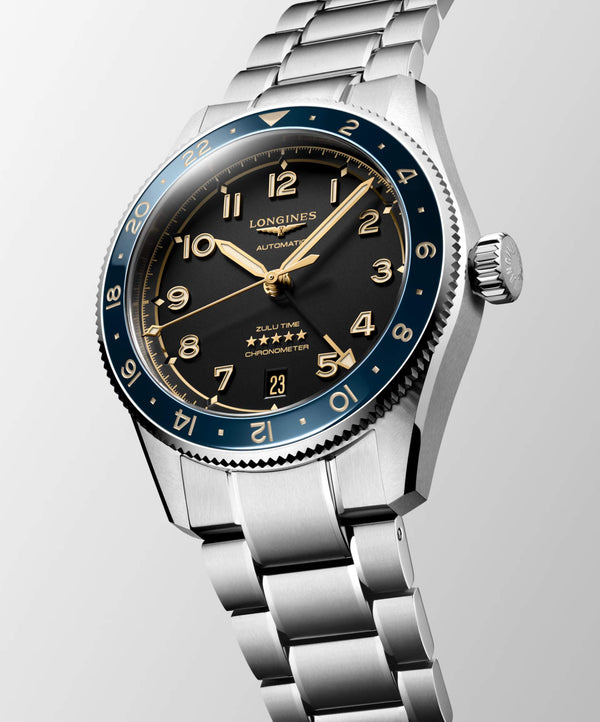 LONGINES 浪琴 Spirit Zulu Time 先行者系列世界時區腕錶 39mm L38024606