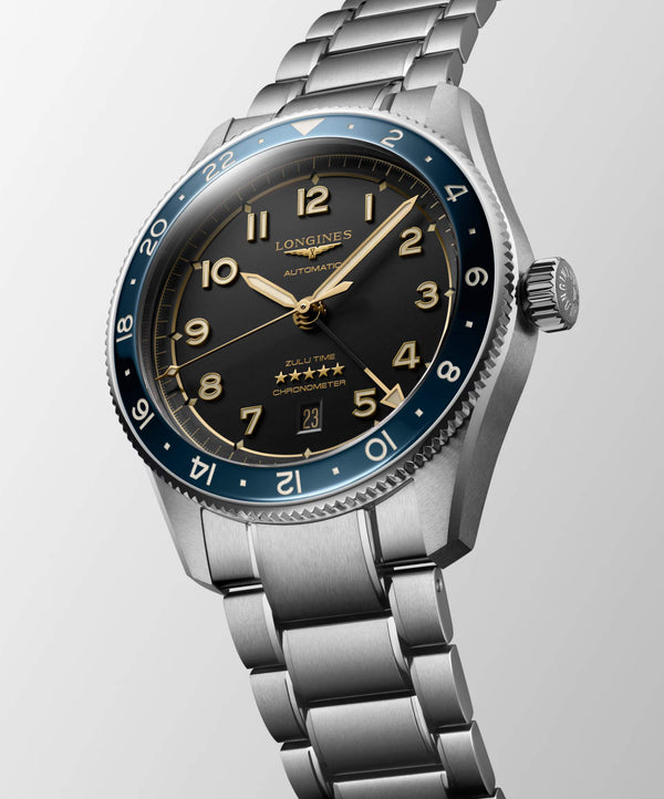 LONGINES 浪琴 Spirit 先行者系列 Zulu Time 世界時區腕錶 42mm L38124606