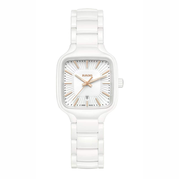 RADO 雷達錶TRUE SQUARE 真我系列方形陶瓷石英腕錶 29.2mm R27072012