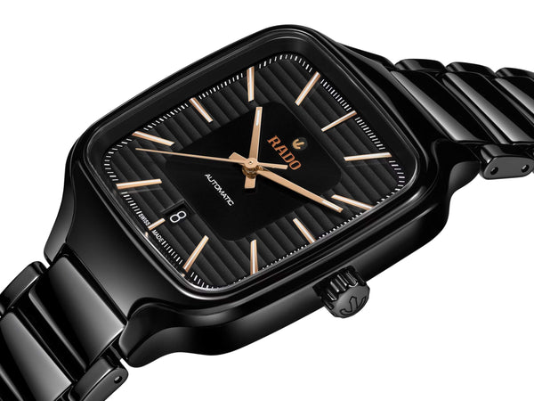 RADO 雷達錶TRUE SQUARE 真我系列方形陶瓷自動機械腕錶 38mm R27078172