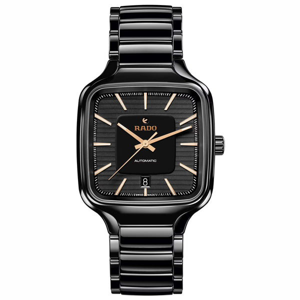 RADO 雷達錶TRUE SQUARE 真我系列方形陶瓷自動機械腕錶 38mm R27078172