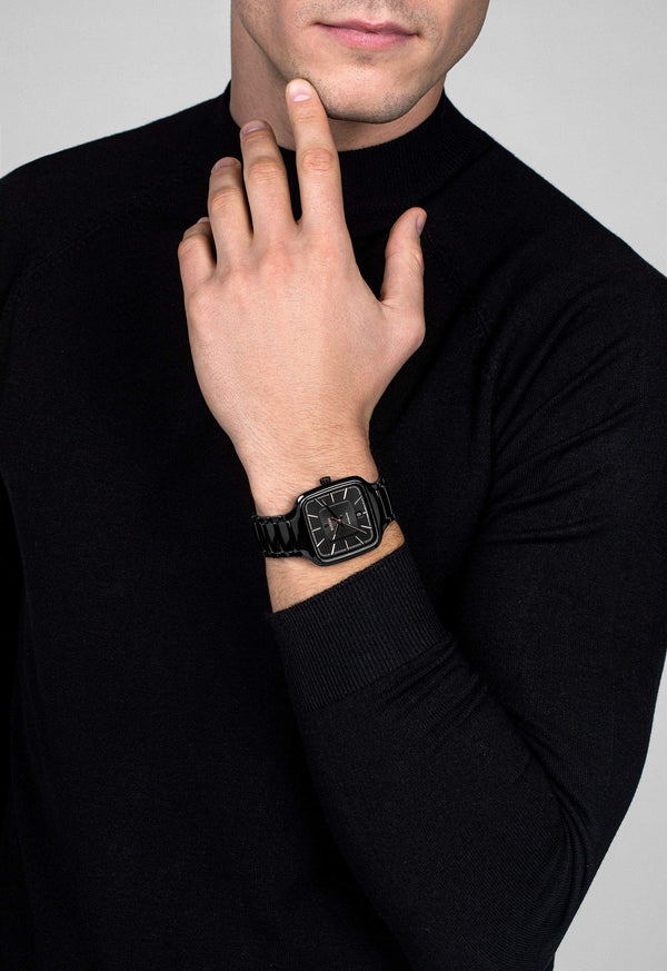 RADO 雷達錶TRUE SQUARE 真我系列方形陶瓷自動機械腕錶 38mm R27078172