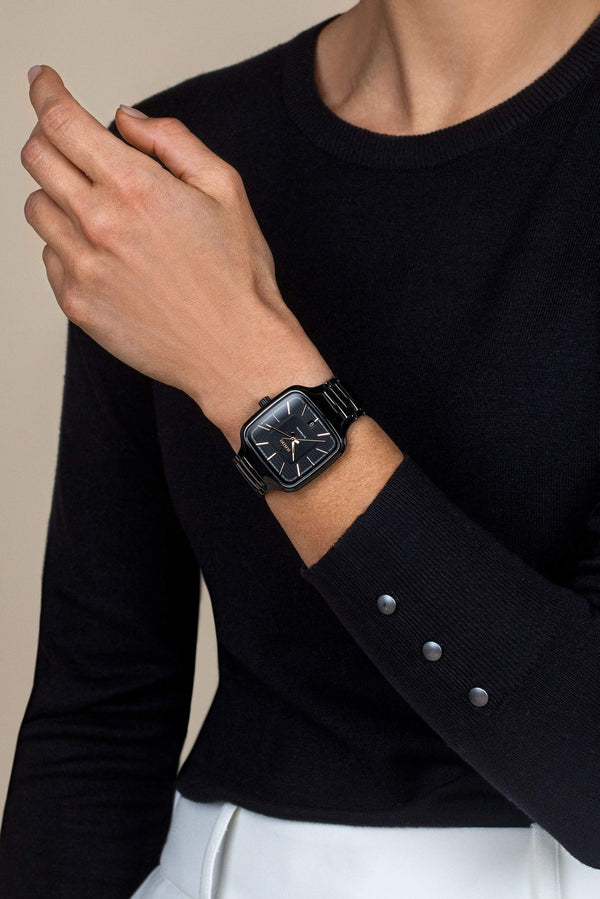 RADO 雷達錶TRUE SQUARE 真我系列方形陶瓷自動機械腕錶 38mm R27078172