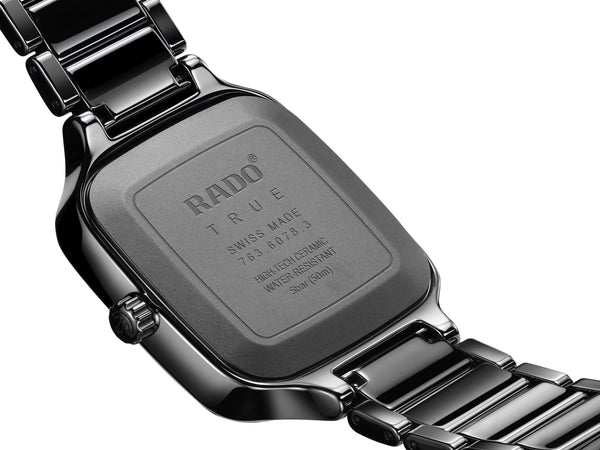 RADO 雷達錶 TRUE SQUARE 真我系列方形陶瓷石英腕錶 29.2mm R27080172