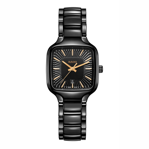 RADO 雷達錶 TRUE SQUARE 真我系列方形陶瓷石英腕錶 29.2mm R27080172