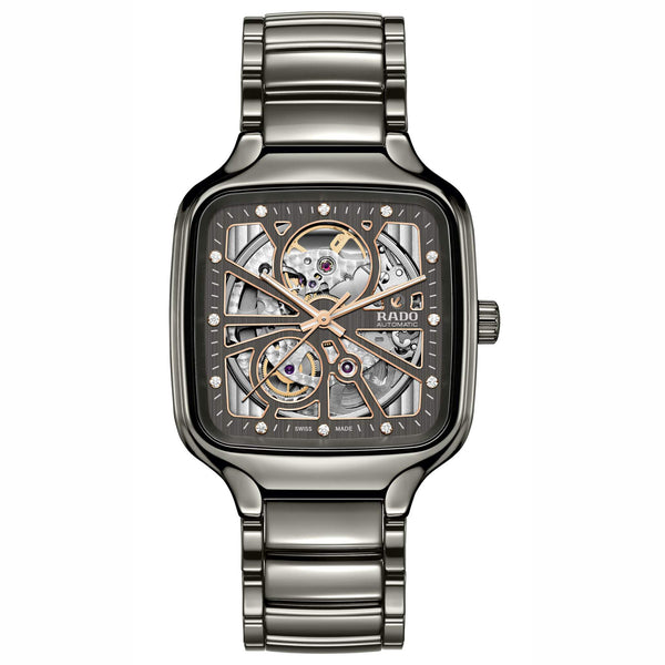 RADO 雷達錶 TRUE Square 真我方形系列開芯電漿高科技陶瓷機械腕錶 R27083712