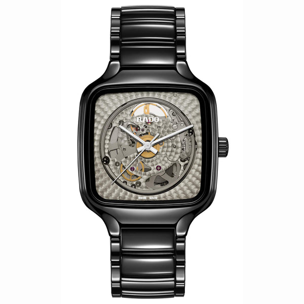 RADO 雷達錶 TRUE Square 真我方形系列森永邦彦聯名陶瓷自動機械腕錶 R27086172