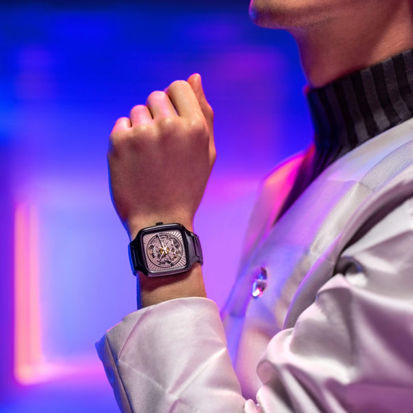 RADO 雷達錶 TRUE Square 真我方形系列森永邦彦聯名陶瓷自動機械腕錶 R27086172