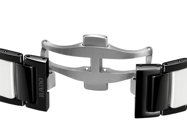 RADO 雷達錶 TRUE Square 真我方形系列黑白雙色陶瓷鑽面自動機械限量版腕錶 R27086752