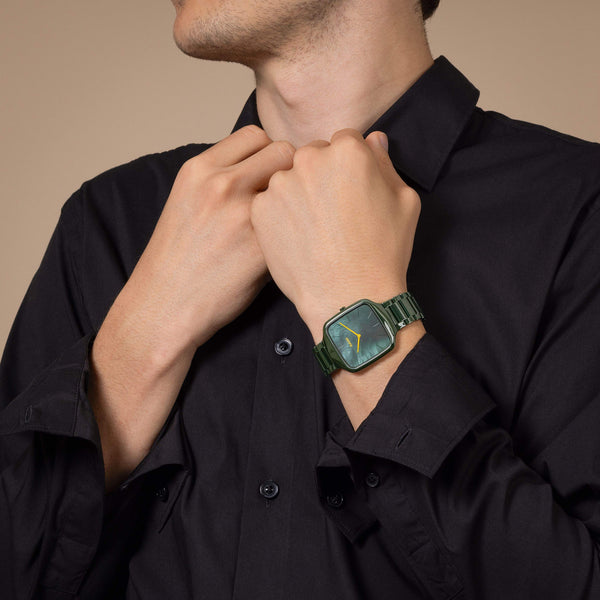 RADO 雷達錶 TRUE Squre Thinline 真我方形真薄系列陶瓷石英腕錶 37mm R27047902