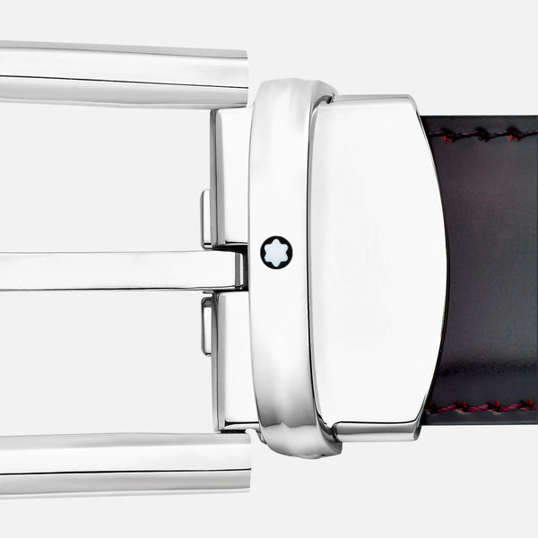 MONTBLANC 萬寶龍 馬蹄形搭扣酒紅色 30 毫米皮帶 MB126014