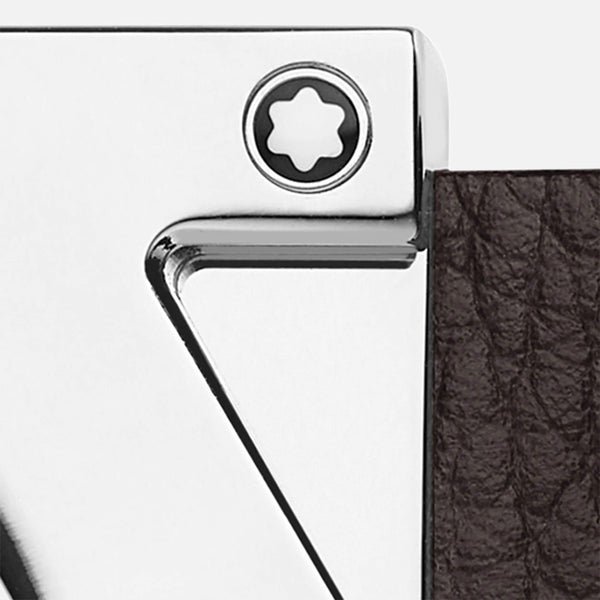 MONTBLANC 萬寶龍 粒面黑檀木色 35 毫米皮帶 MB198642