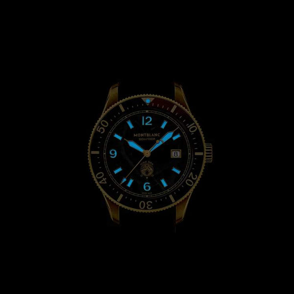 MontBlanc 萬寶龍 Iced Sea 系列300米日期顯示自動潛水青銅腕錶 41mm 133300