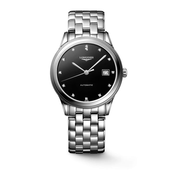 LONGINES 浪琴 Flagship 旗艦系列黑鑽面自動上鍊腕錶 38mm L49744576
