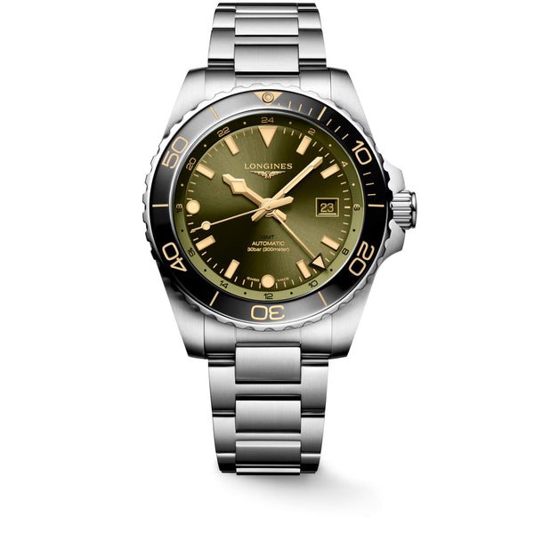 LONGINES 浪琴 HydroConquest GMT深海征服者系列兩地時間浪鬼陶瓷潛水機械錶 43mm L38904066
