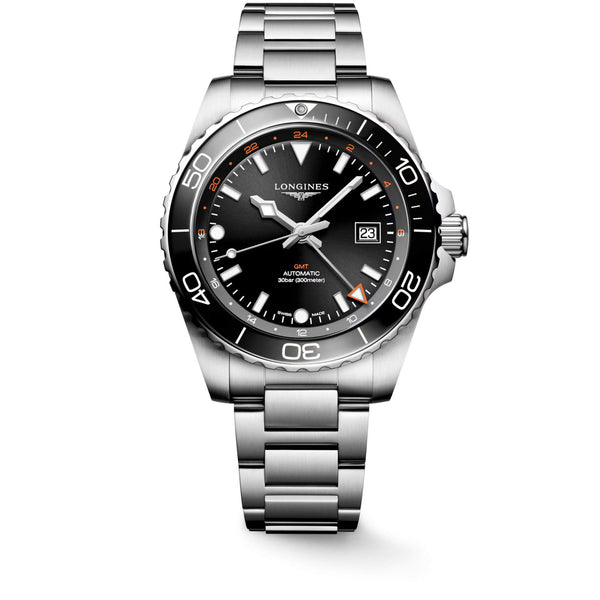 LONGINES 浪琴 HydroConquest GMT深海征服者系列兩地時間浪鬼陶瓷潛水機械錶 43mm L38904566