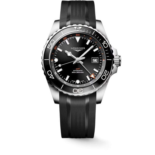 LONGINES 浪琴 HydroConquest GMT深海征服者系列兩地時間浪鬼陶瓷潛水機械錶 43mm L38904569