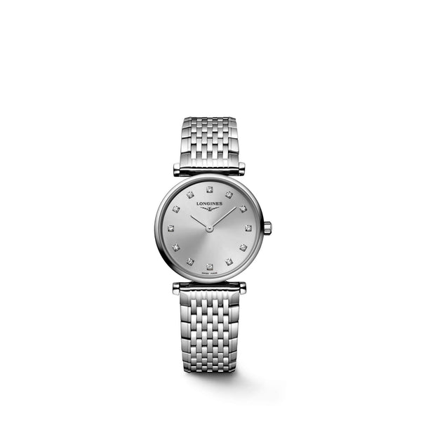 LONGINES 浪琴嘉嵐超薄鑽面石英腕錶 24mm L42094706
