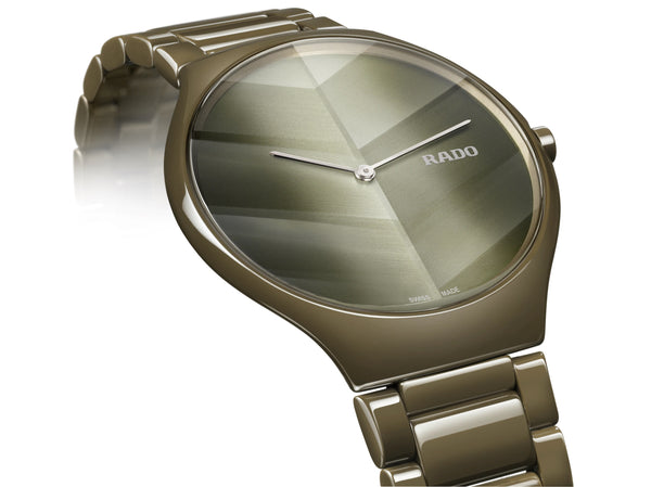 RADO True Thinline 雷達真薄系列世界花園特別版綠陶瓷石英錶 39mm R27121302