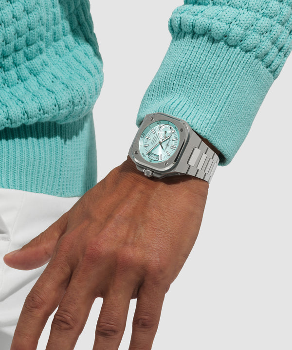 Bell & Ross 柏萊士 BR-X5 ICE BLUE STEEL 冰藍面自製機芯機械腕錶 41mm BRX5R-IB-ST/SST