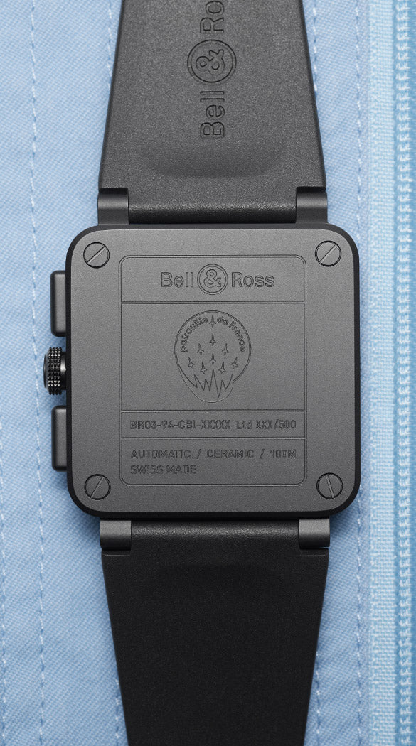 Bell & Ross 柏萊士 BR 03-94 法國巡邏兵飛行表演隊特別版陶瓷計時機械錶 42mm BR0394-PAF1-CE/SRB