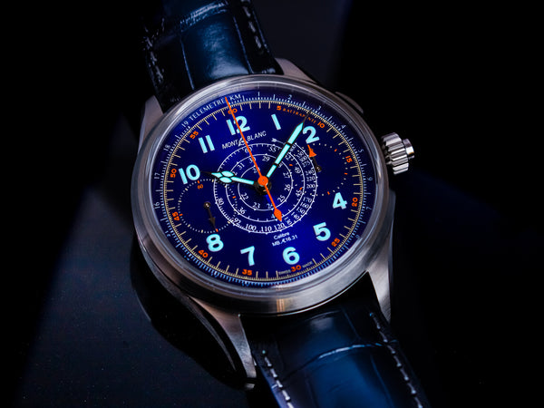 MontBlanc 萬寶龍1858系列雙秒追針計時碼錶限量款100 126006