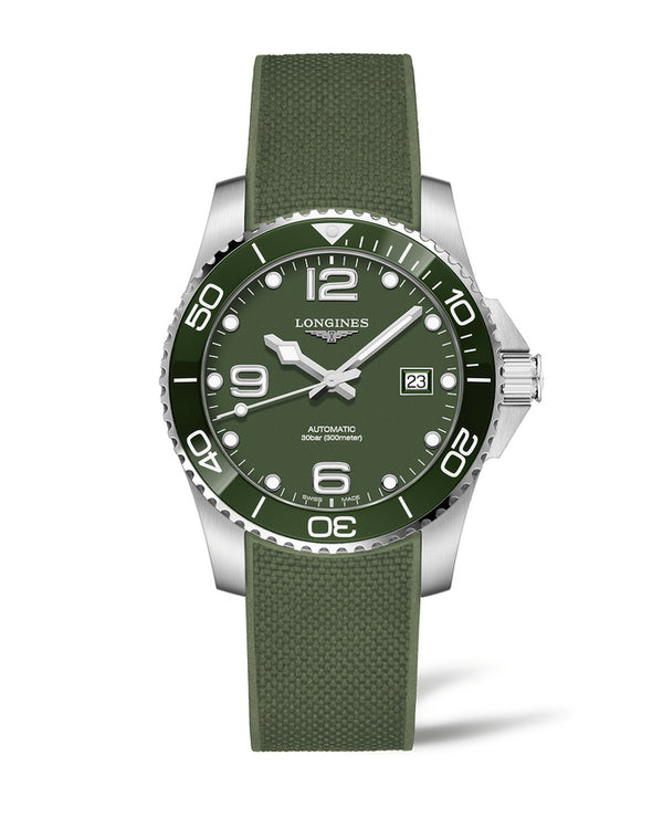 Longines 浪琴深海征服者系列浪鬼陶瓷潛水機械錶 41mm L37814069 綠面 - 新萬國鐘錶