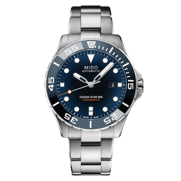 MIDO OCEAN STAR 美度海洋之星 深潛600米天文台認證潛水機械錶 43.5mm M0266081104101