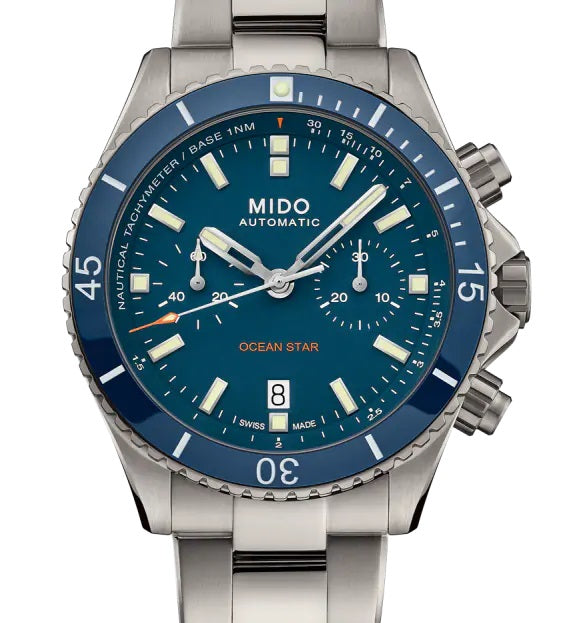 MIDO 美度 OCEAN STAR 海洋之星系列200米潛水鈦金屬計時碼表自動上鍊腕錶 44mm M0266274404100
