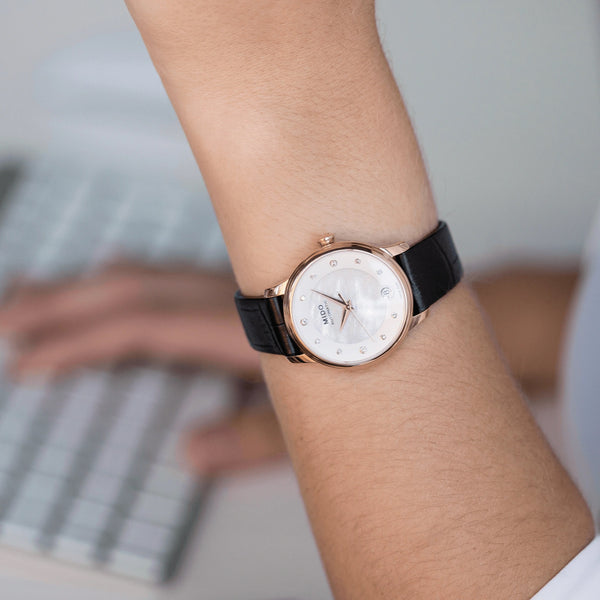 MIDO 美度 BARONCELLI 永恆系列套錶組 珍珠貝錶盤 34mm M0392071610600