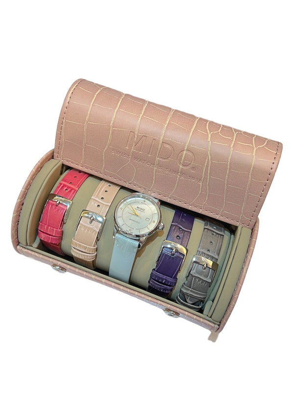 MIDO Baroncelli 美度永恆系列特別版經典漾彩女士母貝鑽面機械錶 M0372071610600