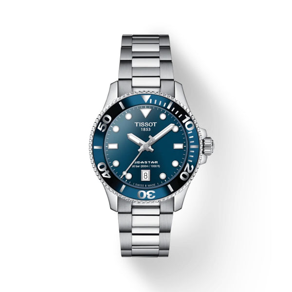 TISSOT SEASTAR 1000 天梭海星系列300米潛水石英錶 36mm T1202101104100