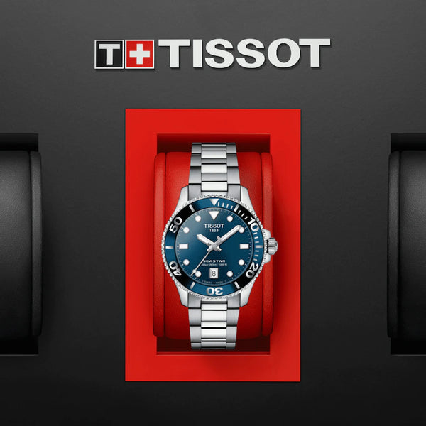 TISSOT SEASTAR 1000 天梭海星系列300米潛水石英錶 36mm T1202101104100