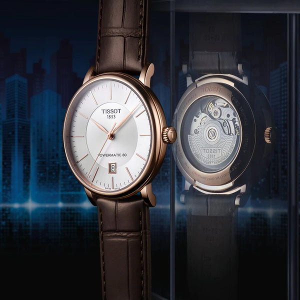 TISSOT Carson 天梭卡森系列80小時機械男士PVD玫瑰金腕錶 40mm T1224073603100