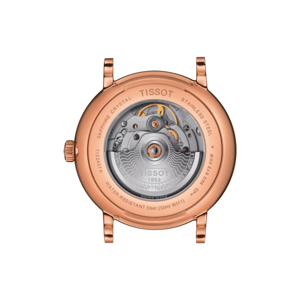 TISSOT Carson 天梭卡森系列80小時機械男士PVD玫瑰金腕錶 40mm T1224073603100