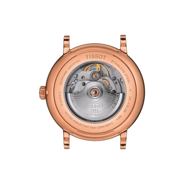 TISSOT Carson 天梭卡森系列80小時機械男士PVD玫瑰金腕錶 40mm T1224073603300