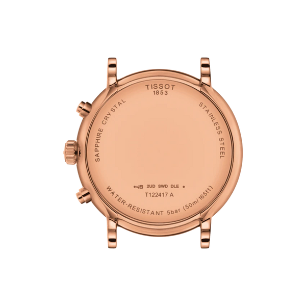 TISSOT Carson 天梭卡森系列石英計時男士PVD玫瑰金腕錶 40mm T1224173603300