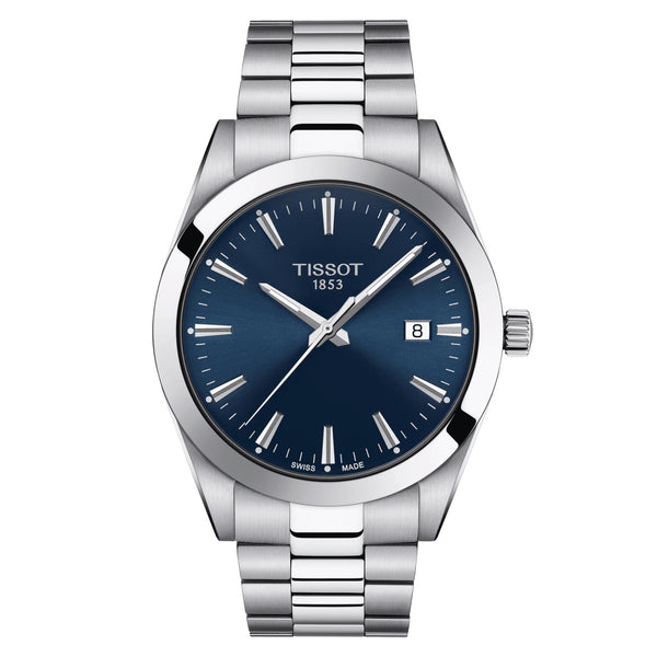 TISSOT Gentleman 天梭紳士系列 石英手錶 藍 40mm T1274101104100