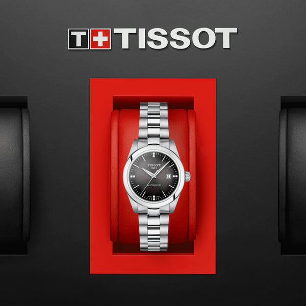 TISSOT 天梭 T-My Lady 真鑽女士機械腕錶 29.3mm T1320071106600