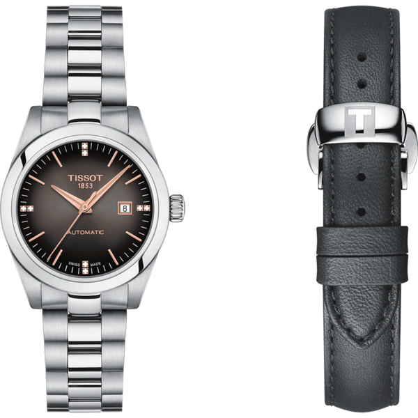 TISSOT 天梭 T-My Lady 真鑽女士機械腕錶 29.3mm T1320071106601