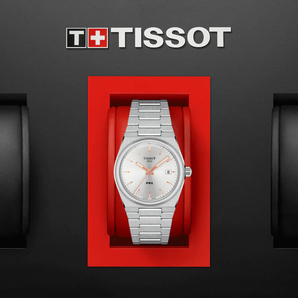 TISSOT 天梭 PRX 石英腕錶銀面 35mm T1372101103100