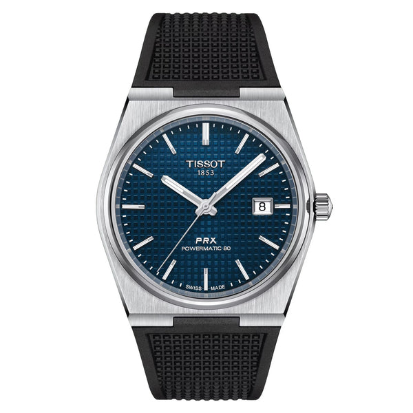 TISSOT 天梭 PRX 系列80小時自動款機械腕錶藍面膠帶款 40mm T1374071704100